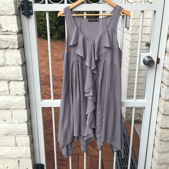 Portmans Grey Frilled Tunic Size 14 - Picture 2 of 14